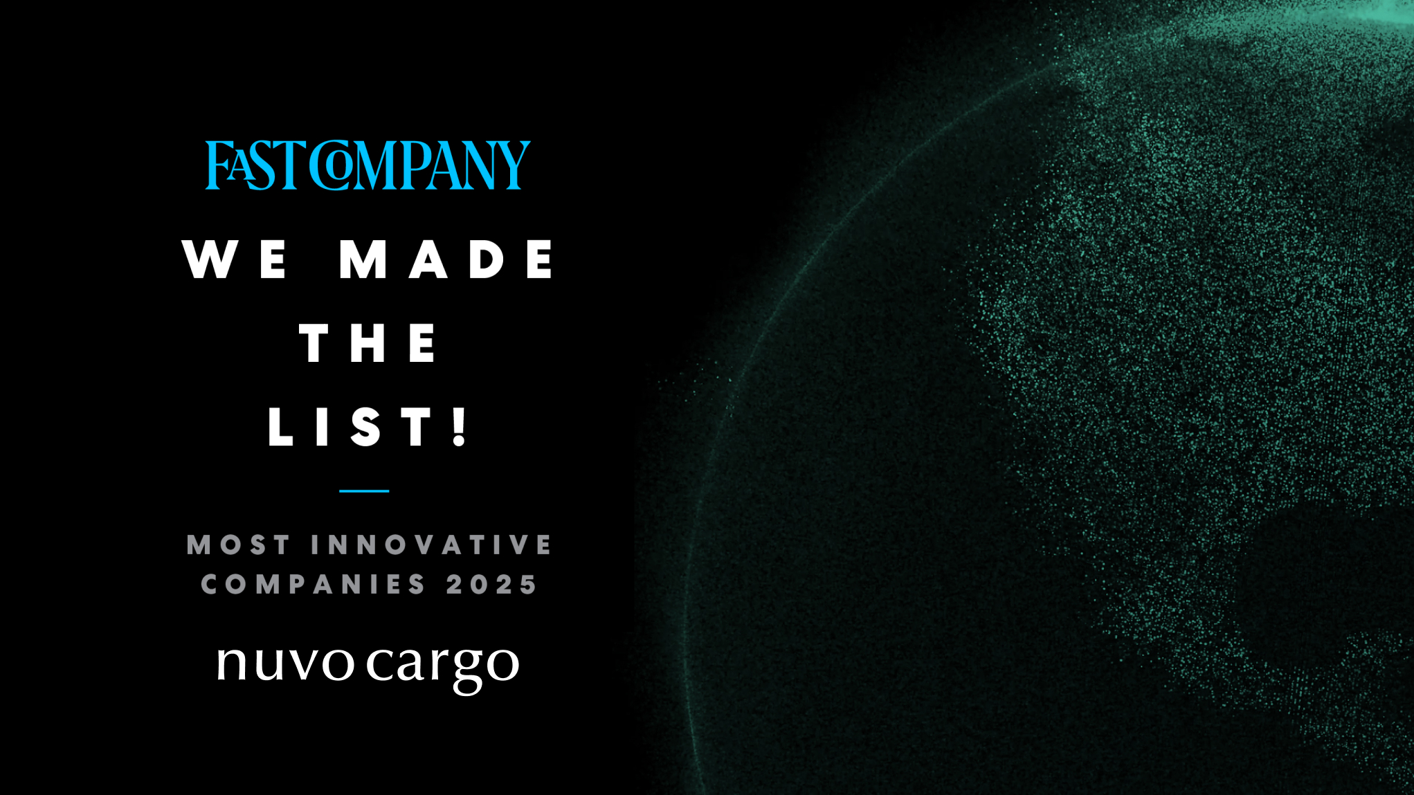 Nuvocargo named #1 in Logistics on Fast Company’s World’s Most Innovative Companies list