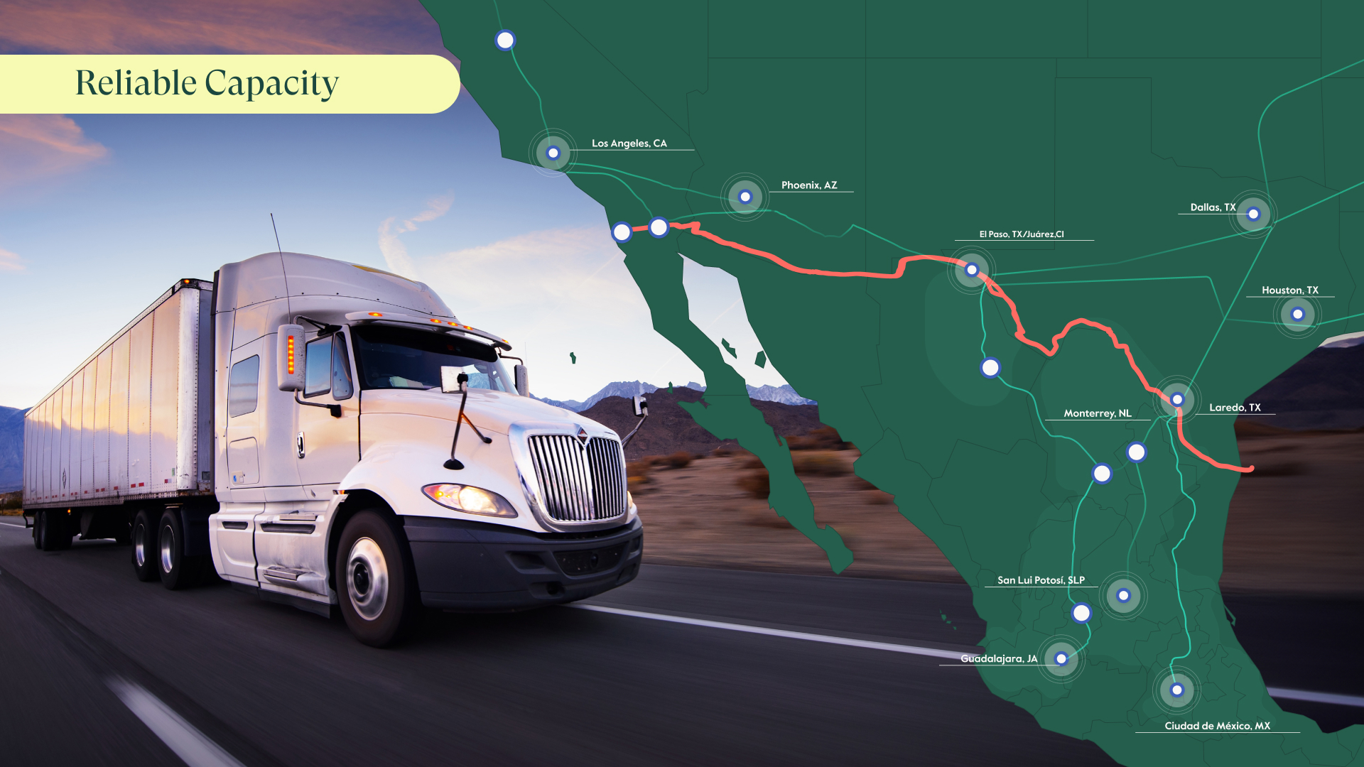 Specialized US/MX Carrier Network for Reliable Capacity